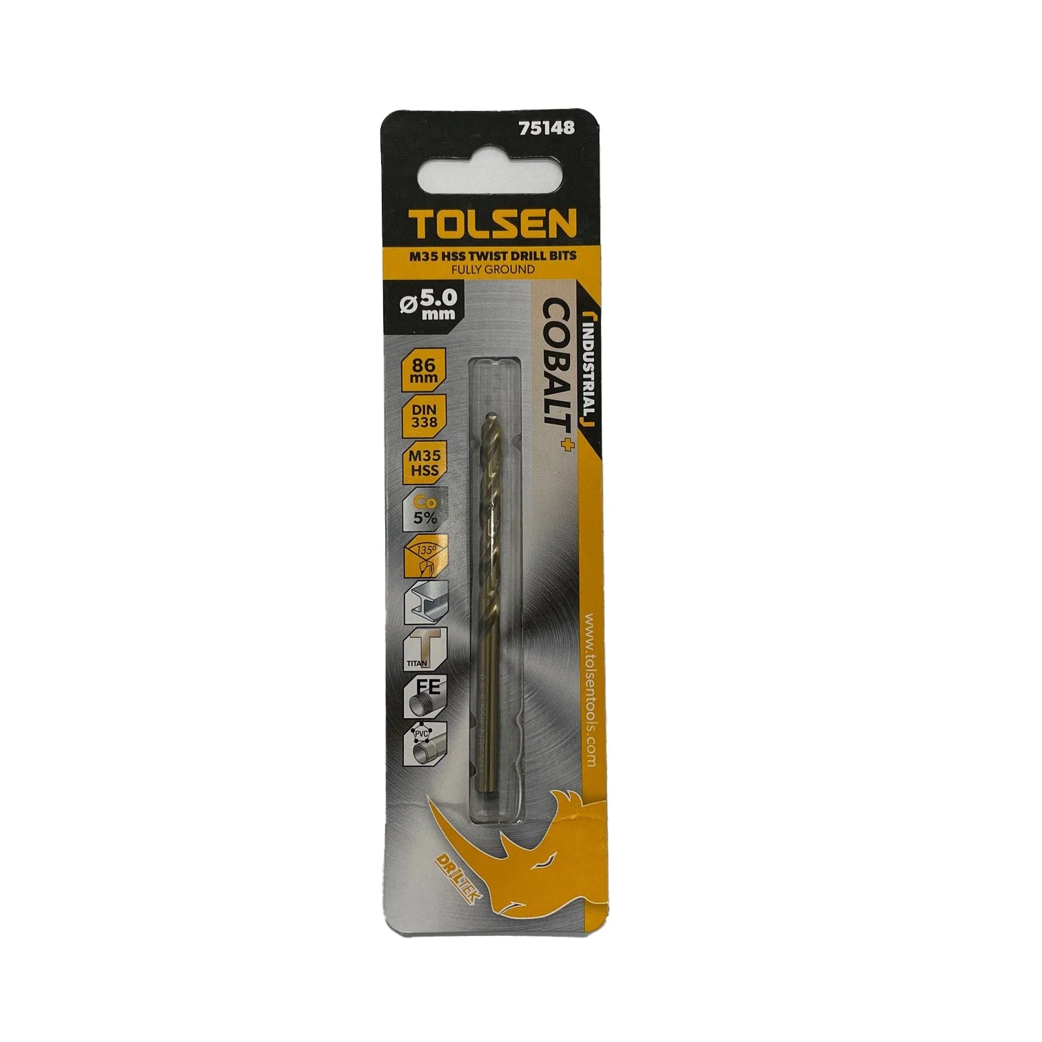 5.0MM M35 HSS TWIST DRILL BIT