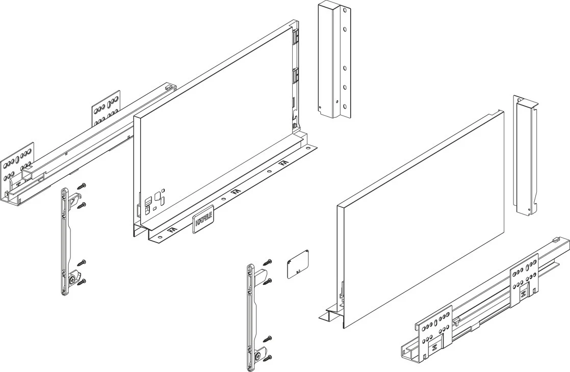 Alto Slim Drawer Set 550mm x Drawer Side Height 135mm - By Hafele - Image 7