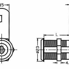 Armstrong Cabinet Door Cam Lock - Keyed Alike - Image 2