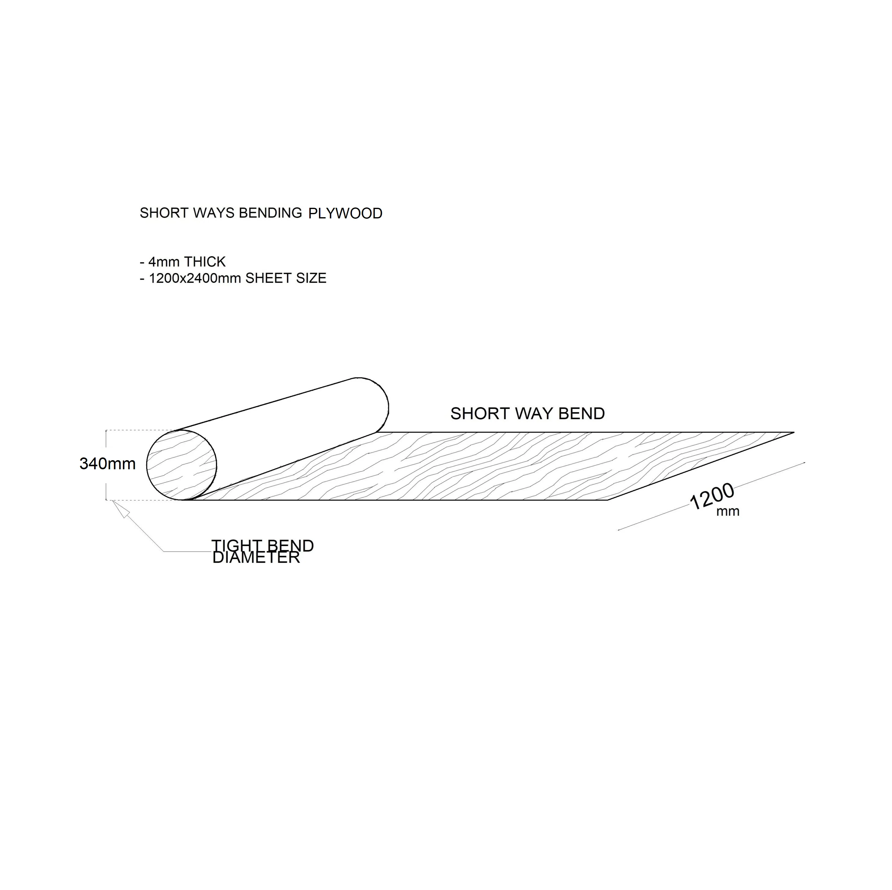 Bending Plywood - Short Way 1200x2400x4mm - Image 3