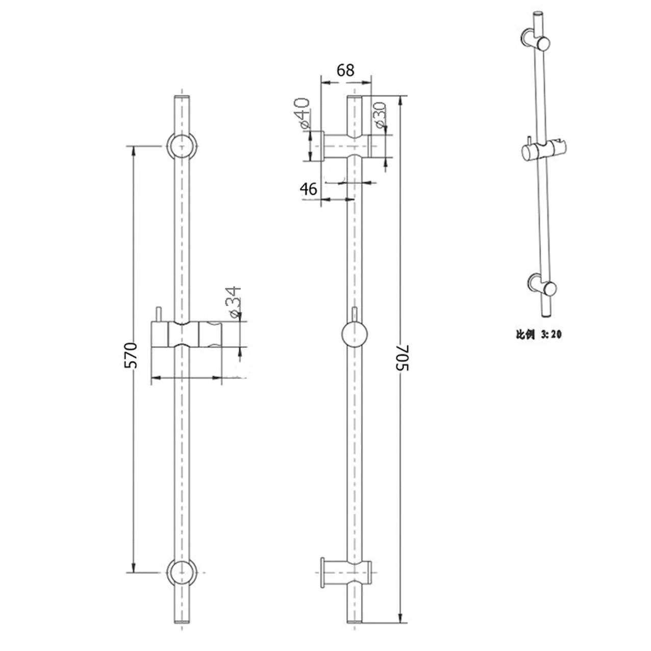 BKS100 - Multi Function Sliding Rail Shower - Image 4