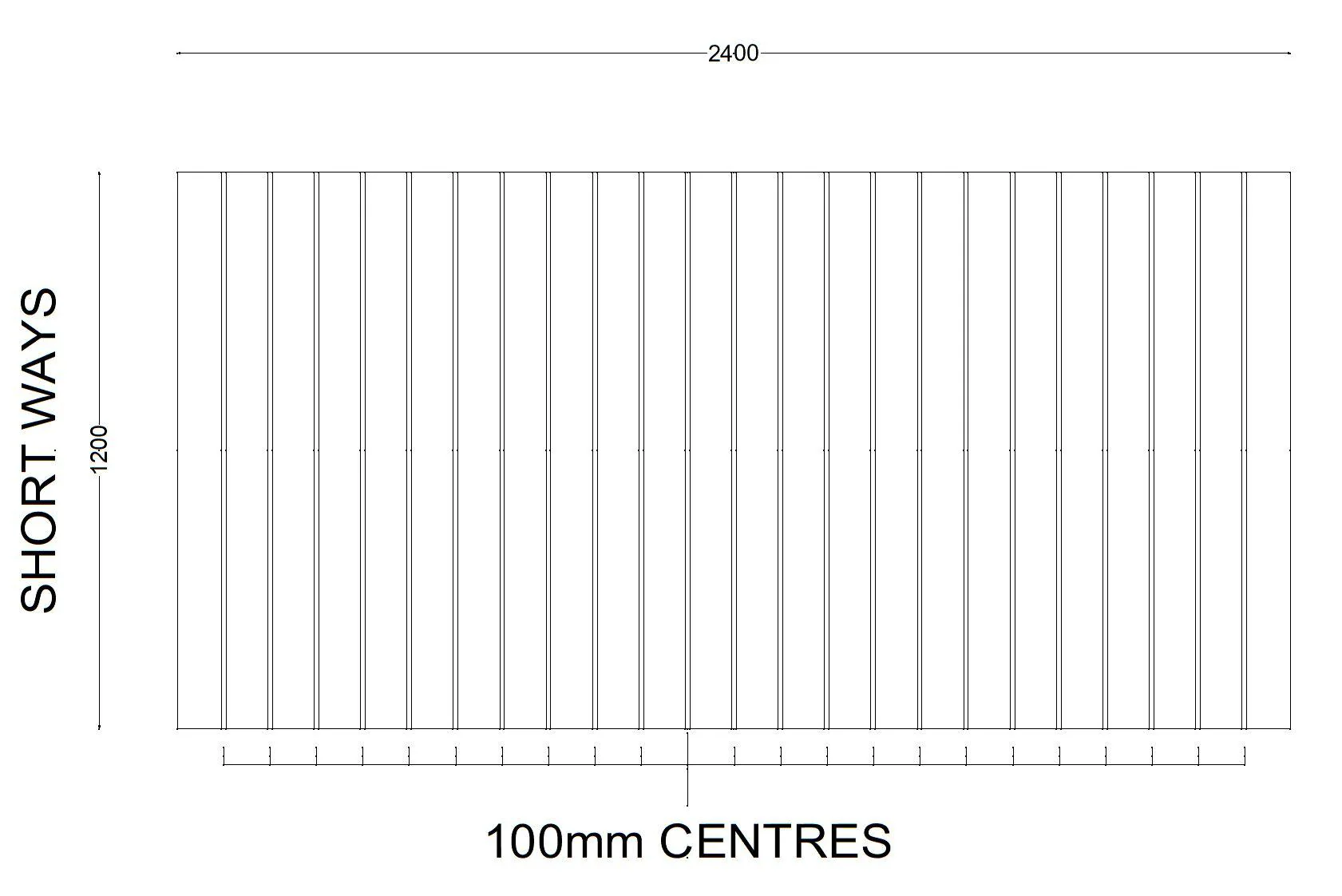Black Slatwall Panel MDF 2400x1200x18mm - Image 3