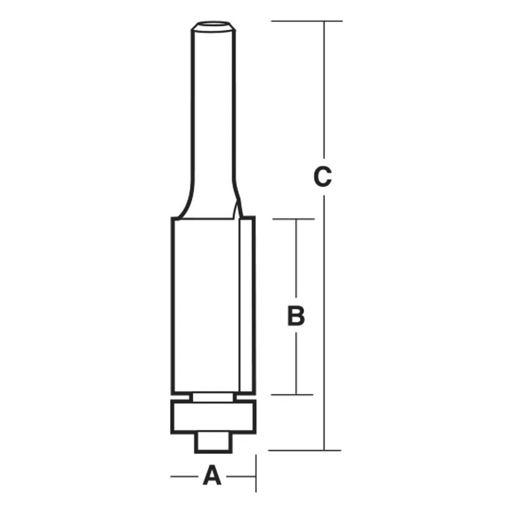 Carbitool 2 Flute – Flush Trimming Bit with Ball Bearing Guide – Carbide Tipped - Image 3