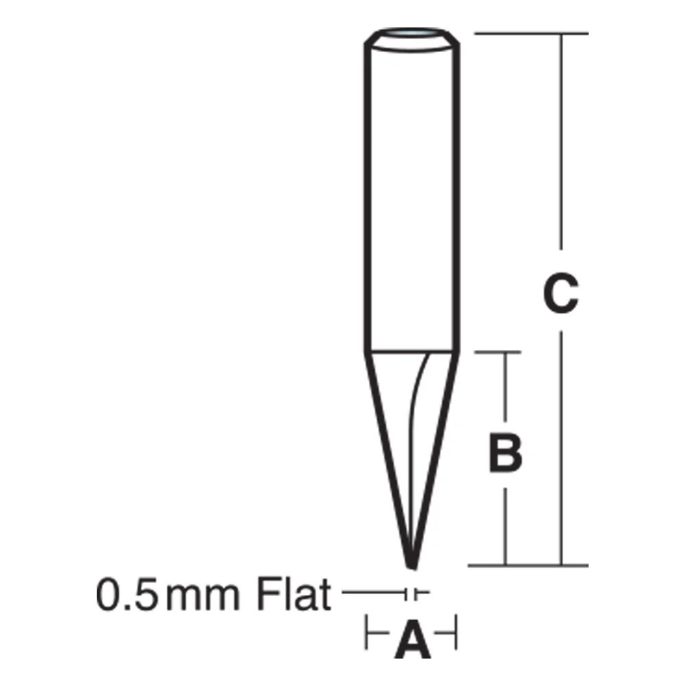 Carbitool Single Flute – 45° Vee Groove Bit 1/2 Shank - Image 3