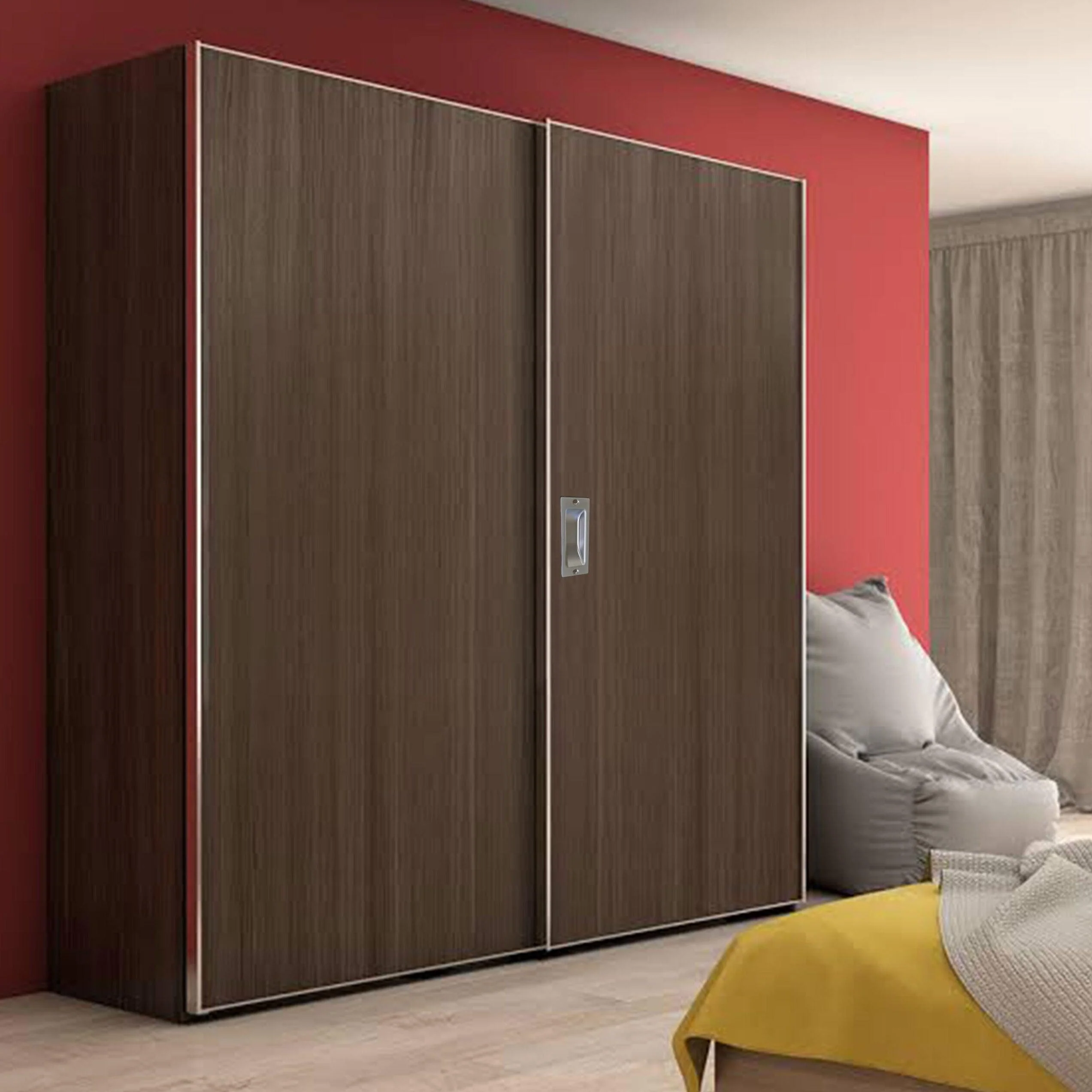 Flush Pull Handle - Chrome & Satin - Image 4