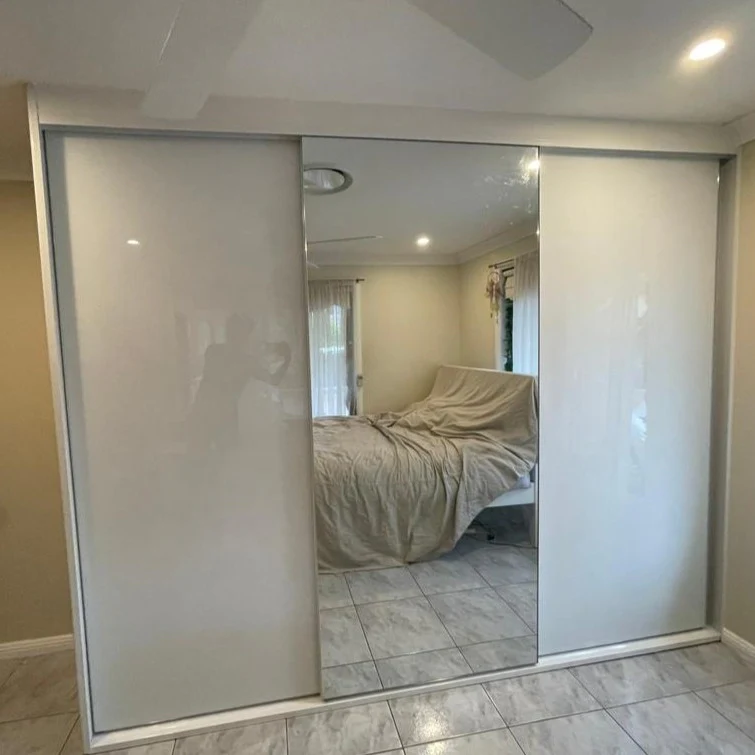Frameless Mirror & Glass Wardrobe Sliding Doors From 2450mm Height Up To 2750mm Height by Trademaster - Image 3