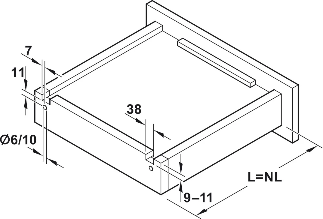Hafele Concealed Matrix Runner 500mm - By Hafele - Image 3