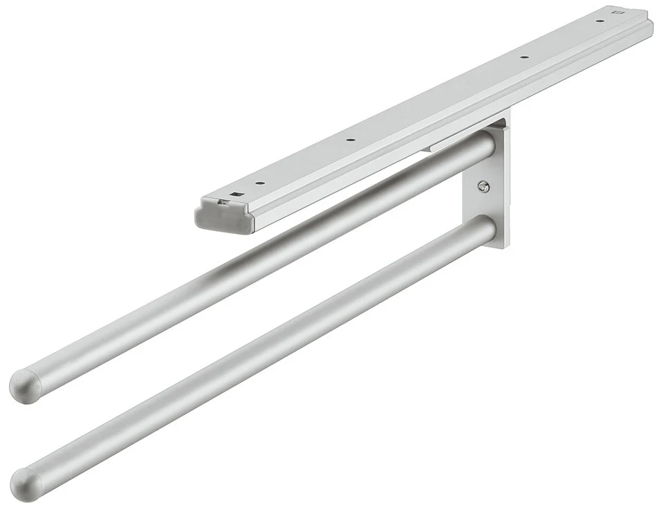 Hafele towel Rail 2 Arm 54 x 460mm Aluminium Silver