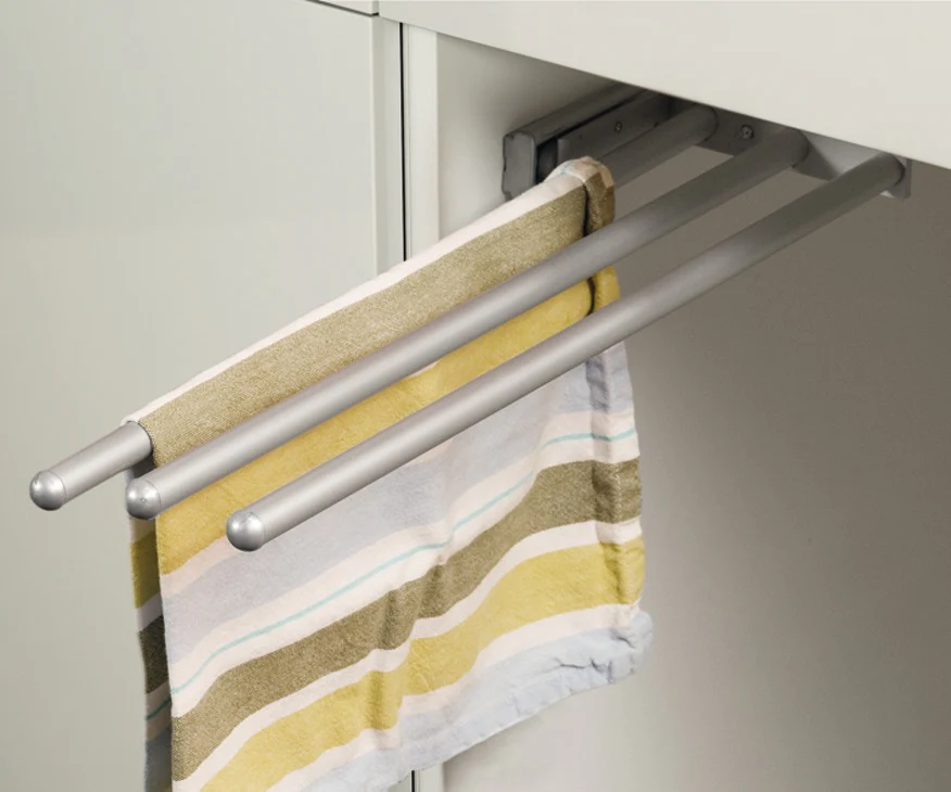 Hafele towel Rail 2 Arm 54 x 460mm Aluminium Silver - Image 2