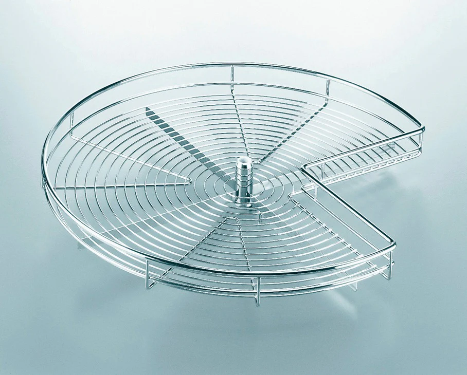 Lazy Susan 3/4 Carasoul Set Chrome Grid 900mm - By Hafele - Image 3