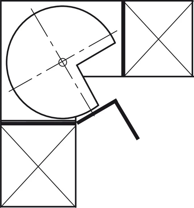 Lazy Susan 3/4 Carasoul Set Chrome Grid 900mm - By Hafele - Image 5