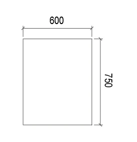 Plain Pencil Edge Mirror - 600x750mm - Image 3