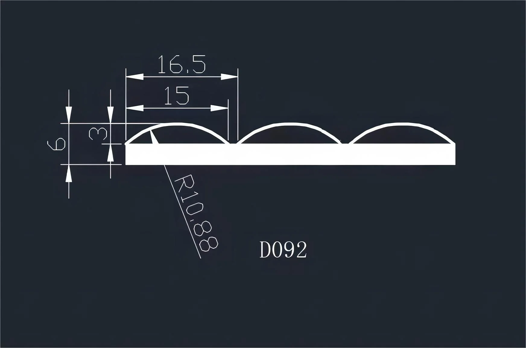 Semi Round 15mm Bending Wall Panel 2400x1200x3mm - Image 3