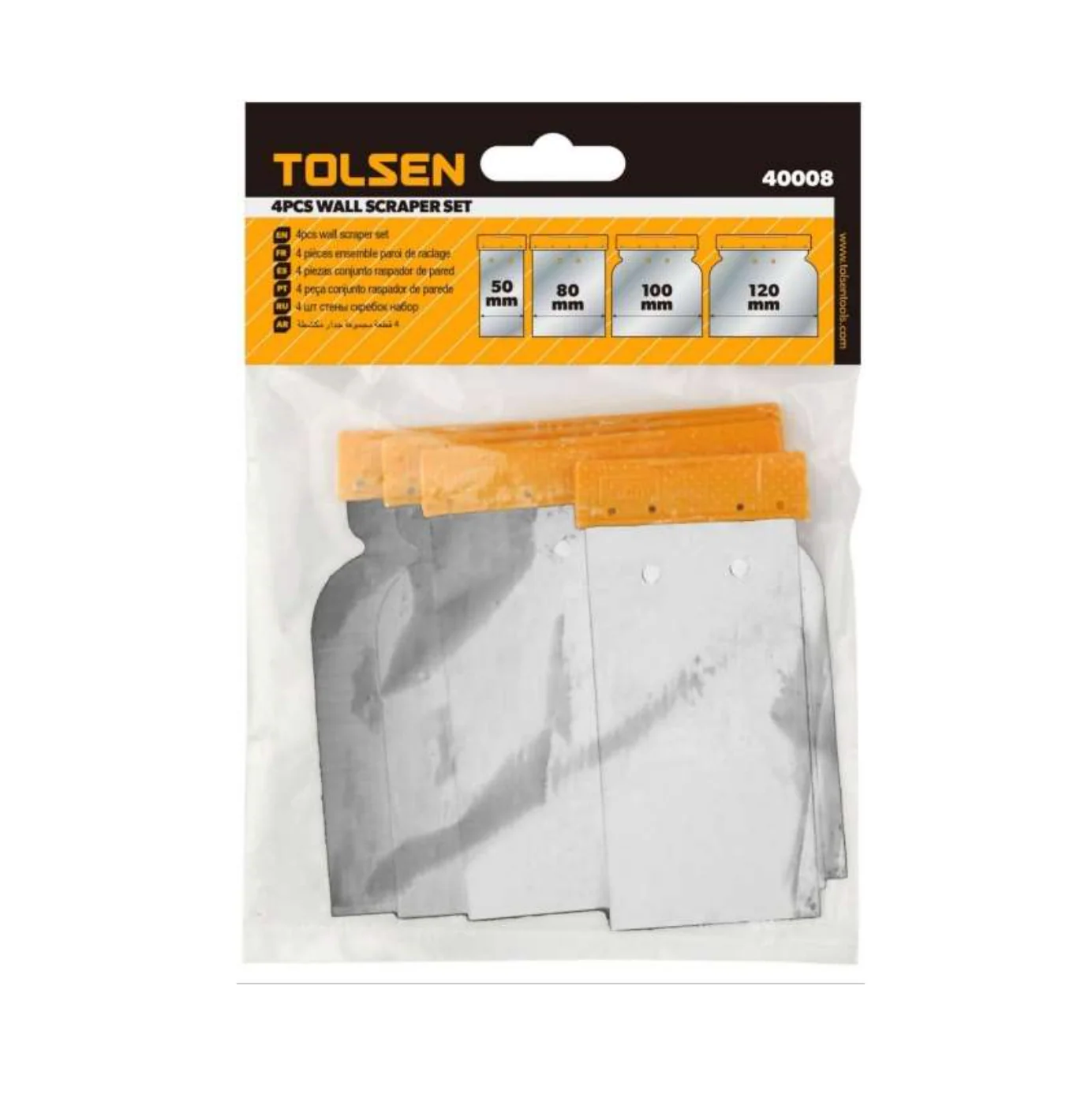 Wall Scraper Set 4pcs - By Tolsen - Image 2