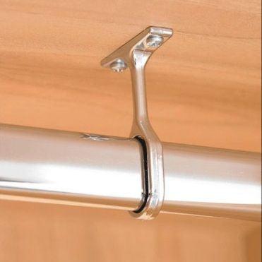 Wardrobe Centre Flange With Arm - Oval Brushed Brass - Image 2