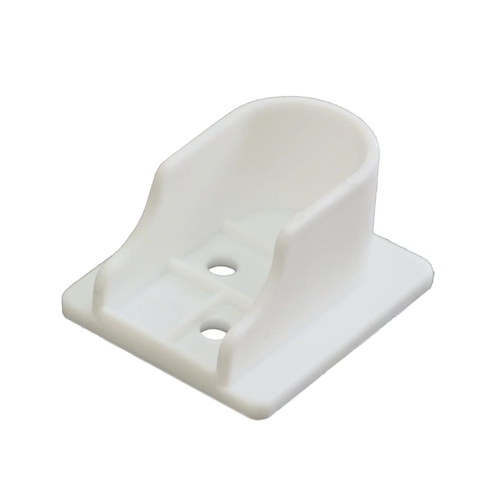 Wardrobe End Flange - Oval Plastic