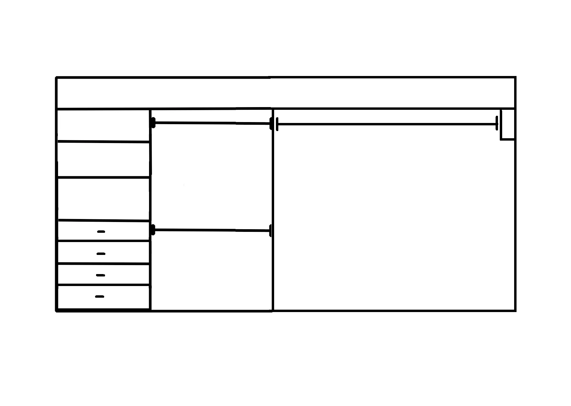 Wardrobe From 1600mm-2400mm Width - 3 Hangers & 1x458w Drawer Tower - WR24HD
