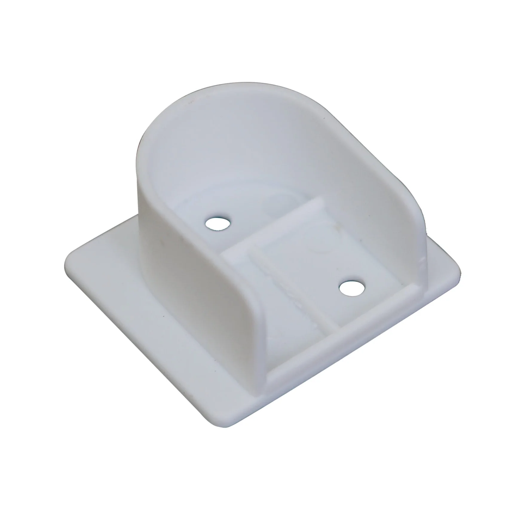 Wardrobe Plastic End Flange - Round