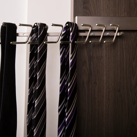 Wardrobe Tie Rack - Black or Chrome - Image 5